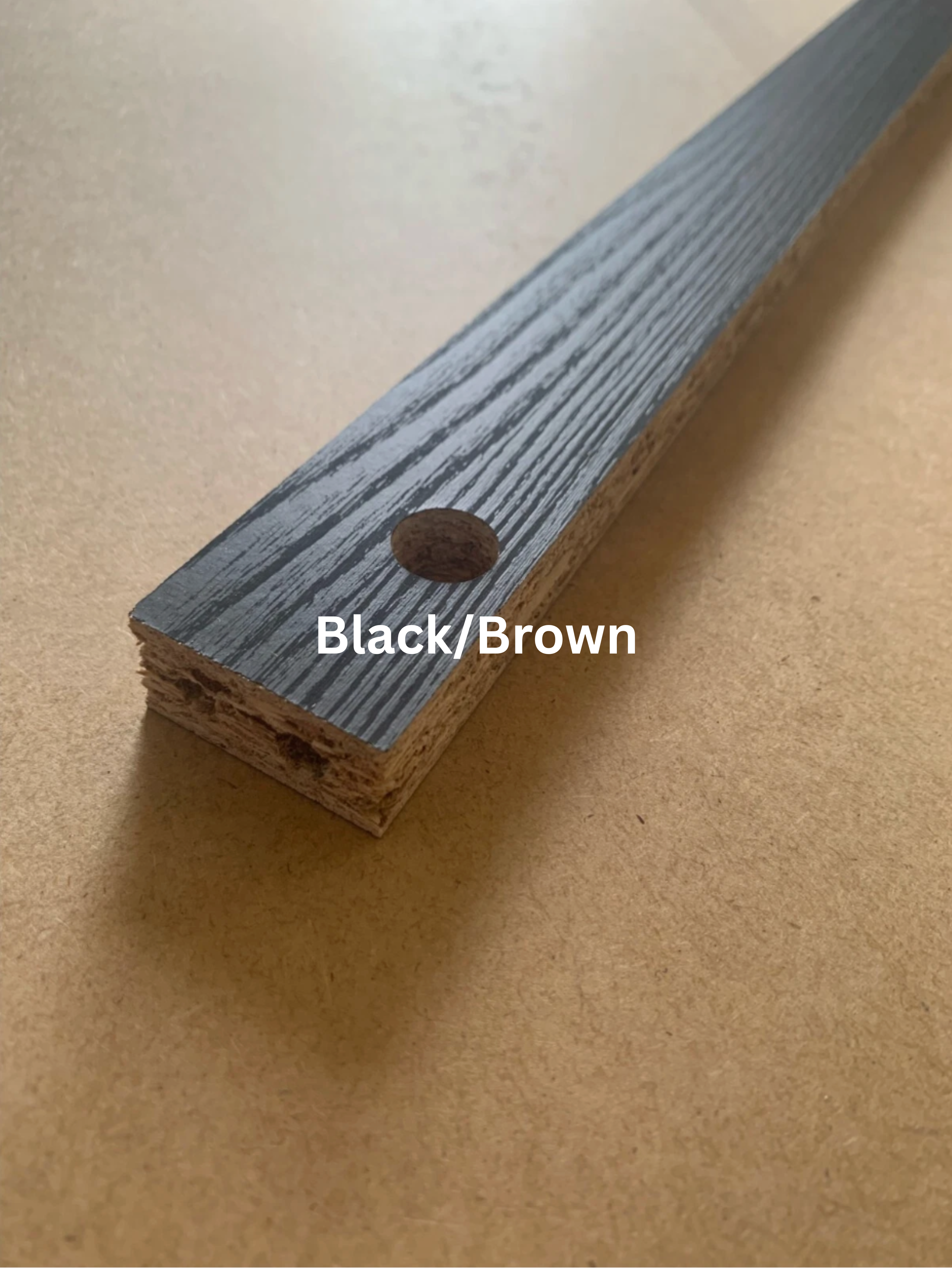 EASY FIT! Front Rail/Divider/Partition for IKEA Malm Chest of Drawers -  BLACK/BROWN